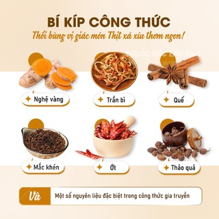 Bột xá xíu, gia vị ướp đồ nướng, nhân bánh trung thu, thơm ngon đúng vị