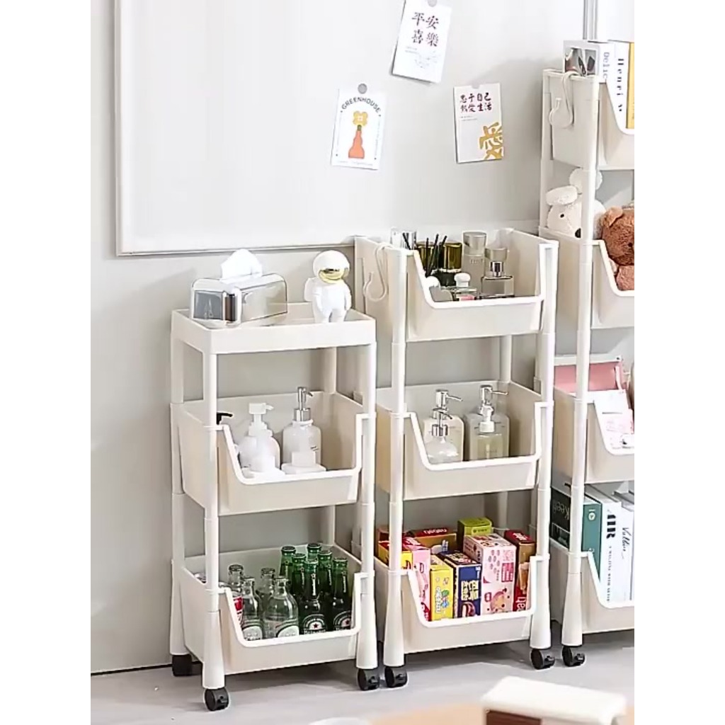 [Tết Cào là có quà] Kệ để đồ đa năng 5 tầng có bánh xe di chuyển tiện lợi kệ sách đựng đồ phòng khách phòng ngủ nhà tắm
