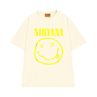 Áo Thun Unisex NGỐ TEE Mặt Cười Nirvana, Áo Phông Cổ Tròn Form Rộng Rãi Thoáng Mát