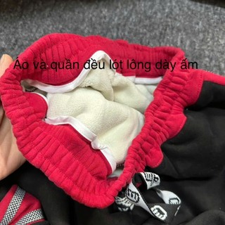 Áo bộ nỉ Lót Lông áo bộ nỉ cho cả bé trai và bé gái size từ 40-60kg chuẩn hàng QCCC