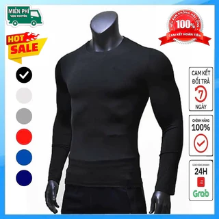 Áo giữ nhiệt nam ⚡️ Giá Sốc ⚡️ big size 40 -> 99 kg dài tay thể thao năng động, Áo thun nam cổ tròn