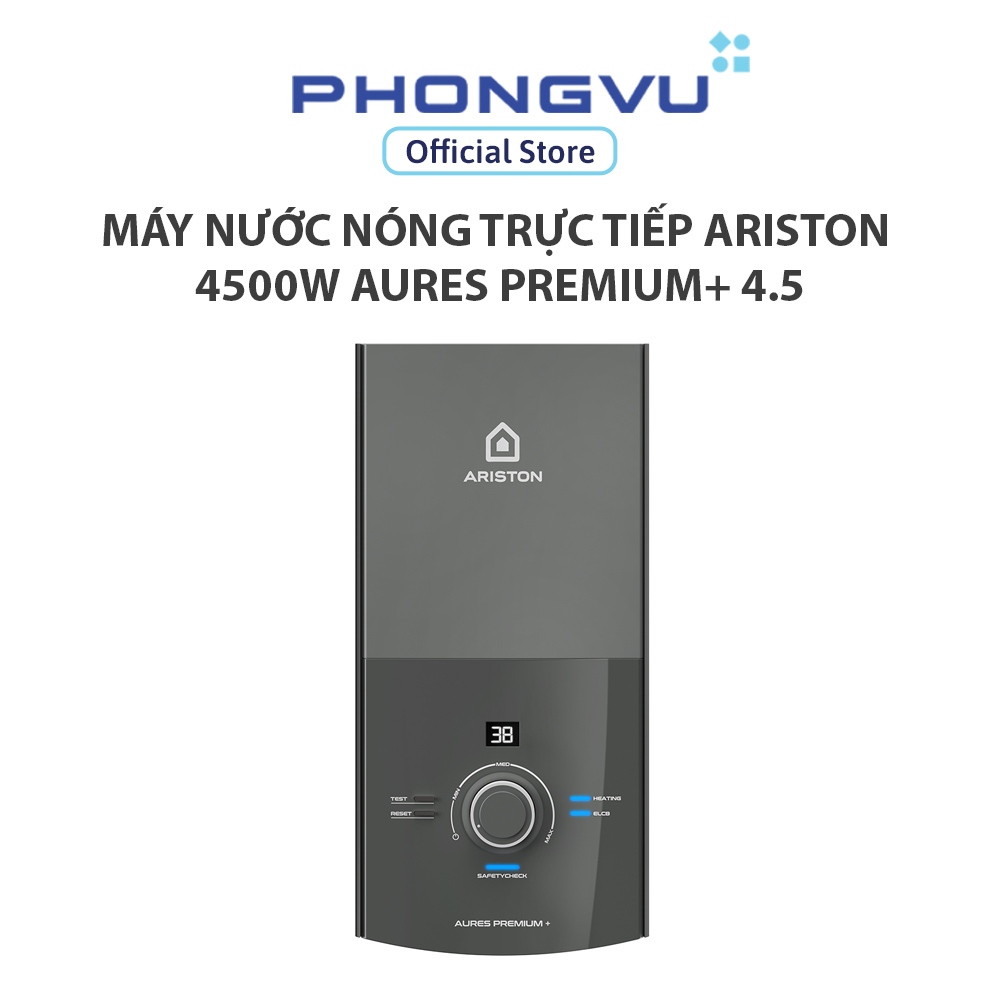 Máy Nước Nóng Trực Tiếp Ariston 4500W AURES PREMIUM+ 4.5