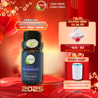 Tinh dầu xông thơm phòng thiên nhiên CAROLINE Hương LAVENDER - Oải Hương 10ml/50ml/100ml | Nhập khẩu Mỹ