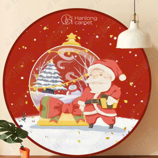 [H] Thảm tròn noel MAYA decor trang trí tô điểm không gian sống, lông mềm mại, dày dặn, bền đẹp