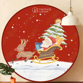[H] Thảm tròn noel MAYA decor trang trí tô điểm không gian sống, lông mềm mại, dày dặn, bền đẹp