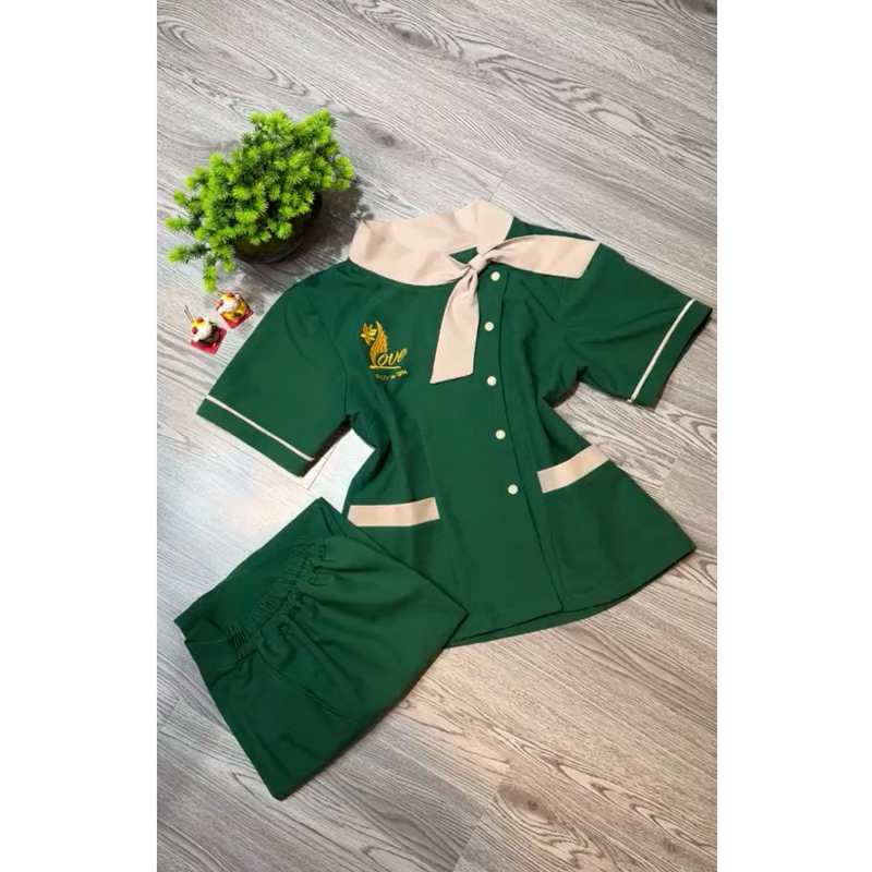 Đồng phục spa, thẩm mỹ viện hàng thiết kế chất liệu cotton lạnh
