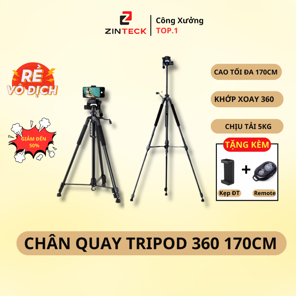 Chân Quay Máy Ảnh Điện Thoại Tripod 360 ° 💖𝑭𝑹𝑬𝑬 𝑺𝑯𝑰𝑷💖 Chân Quay Tripod ...