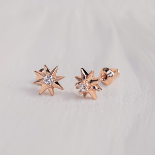 Khuyên tai nữ LAMY Star Sparkling Earrings Rose Gold 3287