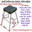 GHẾ ĐÔN GA INOX YÊN NỆM ĐEN AN TOÀN CHO BÉ