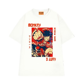 Áo Thun Anime NGỐ TEE Monkey D Luffy One Piece Chất Vải Cotton 75 Mềm Mịn Thoáng Mát Form Rộng