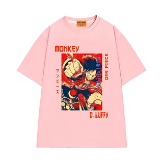 Áo Thun Anime NGỐ TEE Monkey D Luffy One Piece Chất Vải Cotton 75 Mềm Mịn Thoáng Mát Form Rộng