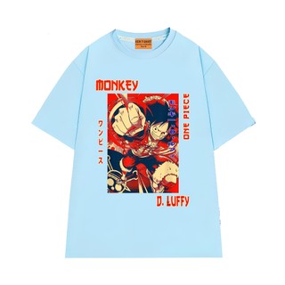 Áo Thun Anime NGỐ TEE Monkey D Luffy One Piece Chất Vải Cotton 75 Mềm Mịn Thoáng Mát Form Rộng