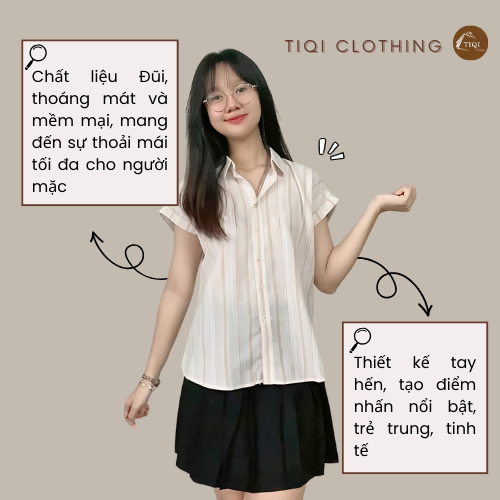 Áo Sơ Mi Trơn Sơ Mi Tay Hến Chất Đũi Xước ,Áo Trơn, Sơ Mi Nữ Form Vừa Trẻ Trung