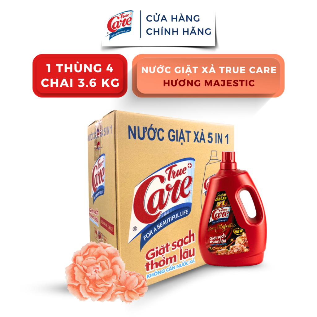 Thùng Nước Giặt Xả True Care 5in1 Hương Majestic (2.4Kg - 4.8Kg)