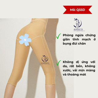 Quần định hình đùi sau hút mỡ đùi, tập gym dài qua gối vải 2 lớp siêu nén, vải mát, trơn dễ mặc Q55D