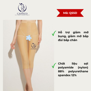 Quần định hình đùi sau hút mỡ đùi, tập gym dài qua gối vải 2 lớp siêu nén, vải mát, trơn dễ mặc Q55D