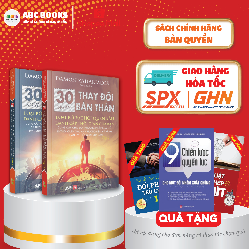 Sách - 30 Ngày Thay Đổi Bản Thân Full Tập 1,2 - Loại Bỏ 30 Thói Quen Xấu Đánh Cắp Thời Gian Của Bạn