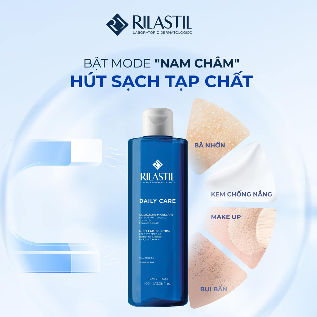 NƯỚC TẨY TRANG HÀNG NGÀY  - RILASTIL DAILY CARE MICELLAR SOLUTION 400ML, 100ML, 250ML - ÚT STORE