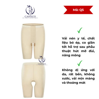 Quần định hình sau hút mỡ dài trên gối có lỗ vệ sinh Q5