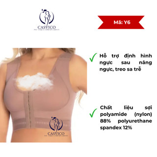 Áo định hình ngực cas_sandra đai liền, đai rời - Y6