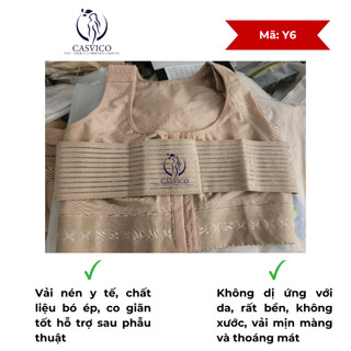 Áo định hình ngực cas_sandra đai liền, đai rời - Y6