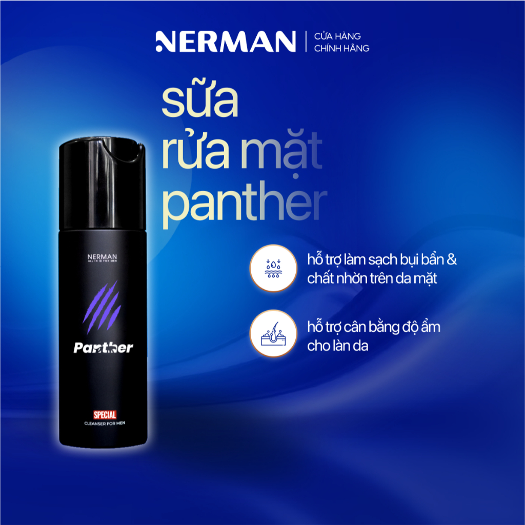 Ảnh Combo Cấp Ẩm - Sữa rửa mặt Panther dưỡng ẩm nam hương nước hoa 100g & Son dưỡng môi giảm nứt nẻ Men in Black 4g 2