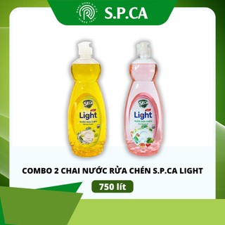 Combo 2 chai nước rửa chén Light 750ml tạo bọt khử mùi tanh nhanh chóng - SPCa000070