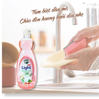 Combo 2 chai nước rửa chén Light 750ml tạo bọt khử mùi tanh nhanh chóng - SPCa000070