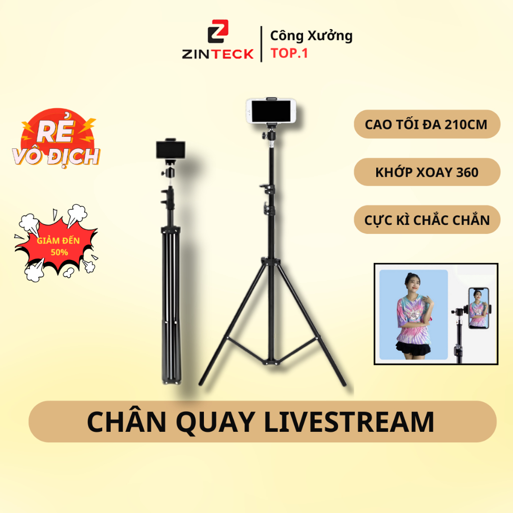 Chân Quay Hỗ Trợ Livetream Chụp Ảnh Quay Video , Hàng Loại 1 Cao Cấp ...