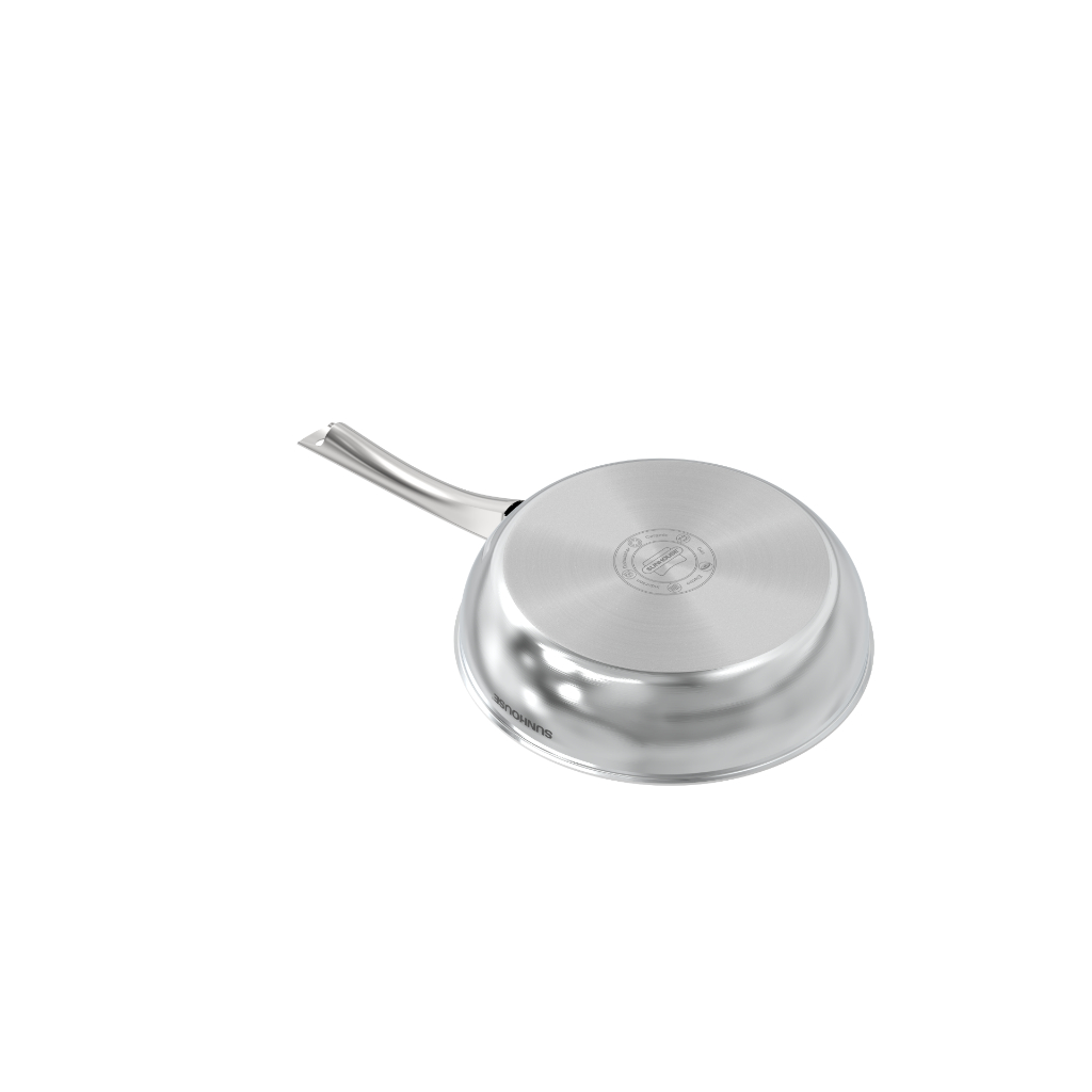 Ảnh Chảo Inox không chống dính liền khối Sunhouse Healthy INxxM7E an toàn cho sức khoẻ 1