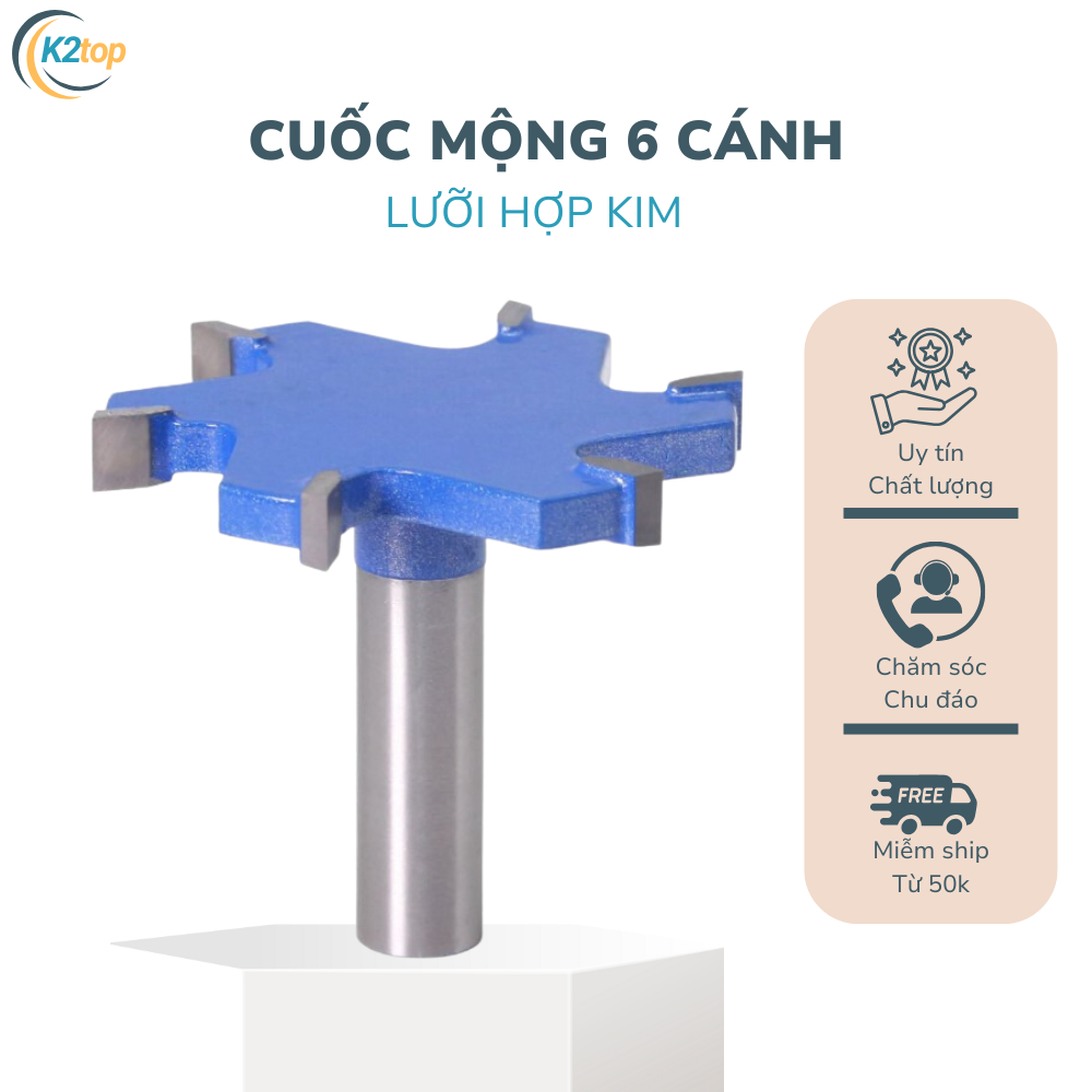 MŨI SOI GỖ PHAY MỘNG, CUỐC RÃNH 6 CÁNH