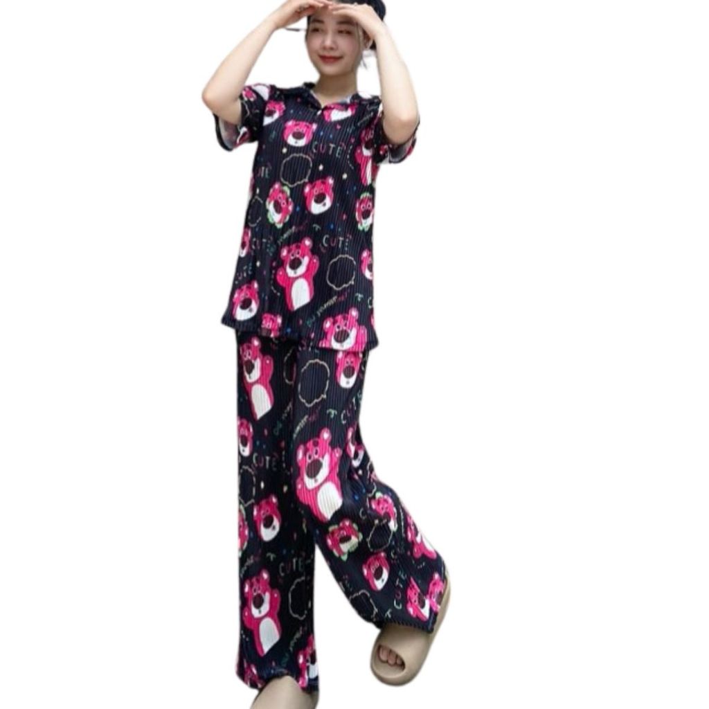 Đồ bộ nữ dập ly vải bóng Bigsize 40-90Kg ESHOP đồ bộ mặc nhà set bộ xinh đẹp dễ thương hoạt hình