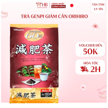 Trà giảm cân Genpi Orihiro Nhật Bản, Genpi tea trà giảm cân an toàn 60 túi lọc/gói