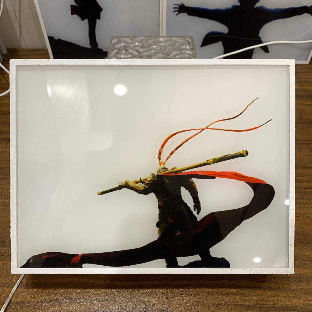 Tranh đèn led 3D đổi màu Wukong - Tranh đèn led 3D ANIME trang trí bàn làm việc, đèn ngủ