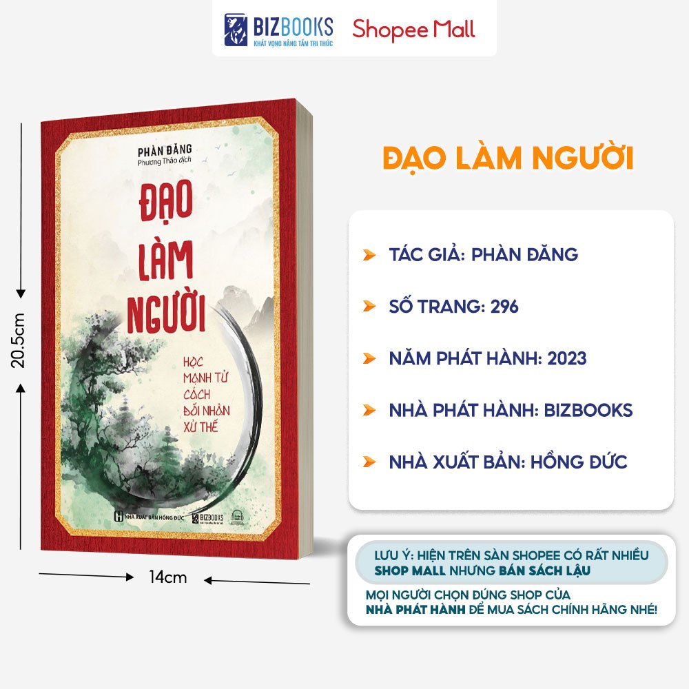 Sách Đạo Làm Người: Học Mạnh Tử Cách Đối Nhân Xử Thế - Phát Triển Bản Thân Mỗi Ngày - Bizbooks