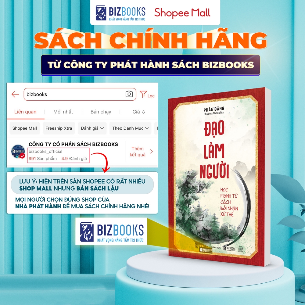 Sách Đạo Làm Người: Học Mạnh Tử Cách Đối Nhân Xử Thế - Phát Triển Bản Thân Mỗi Ngày - Bizbooks