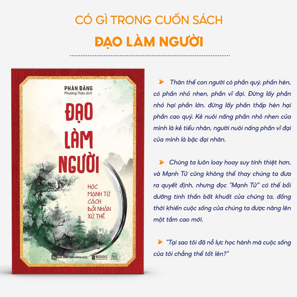 Sách Đạo Làm Người: Học Mạnh Tử Cách Đối Nhân Xử Thế - Phát Triển Bản Thân Mỗi Ngày - Bizbooks