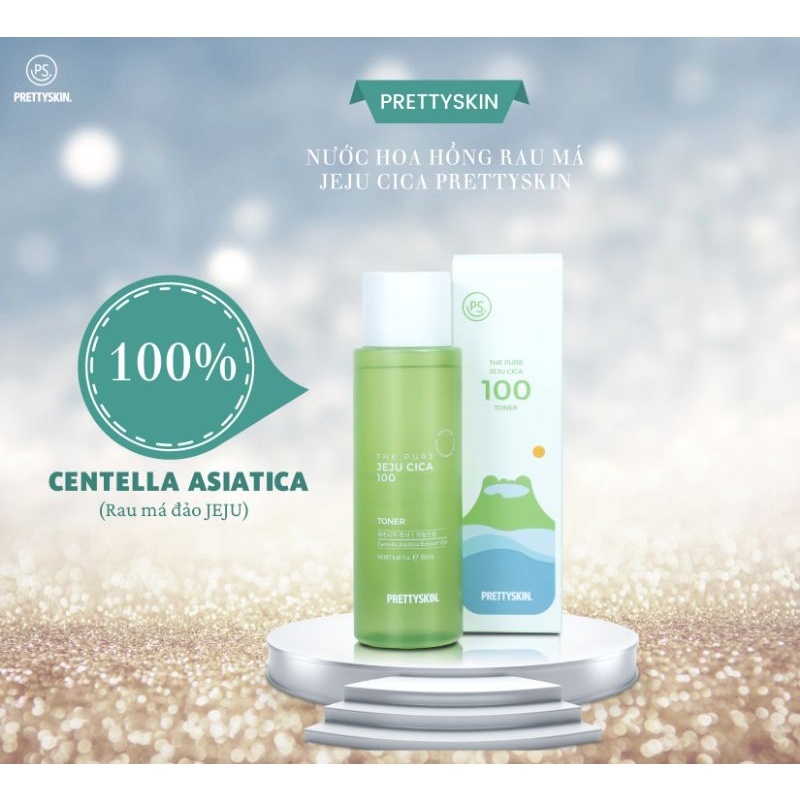 Ảnh Nước hoa hồng rau má PrettySkin The Pure Jeju Cica 100 cân bằng độ PH se khít lỗ chân lông 250ml 3