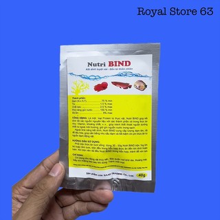 Nutri Bind Kết Dính Tự Nhiên Trộn Tôm, Tim Bò Thức Ăn Cho Cá Cảnh (Gói 40gram)