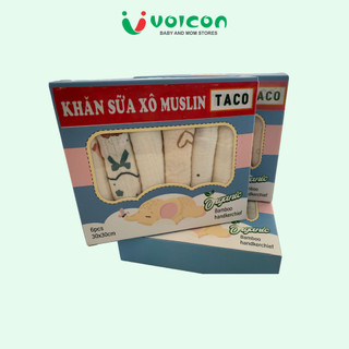 Khăn Sữa Xô Muslin Taco ( Hôp 6 cái )