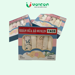 Khăn Sữa Xô Muslin Taco ( Hôp 6 cái )