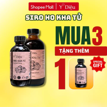 Siro ho kha tử Y Diệu, giúp giảm ho viêm họng, thảo dược tự nhiên, dễ dùng và lành tính