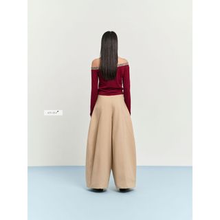 𝐎𝐥𝐢𝐯𝐢𝐚 𝐓𝐨𝐩 - Áo kiểu nữ, áo thun tay dài trễ vai thiết kế phối caro nhiennhienvintage NAT00009