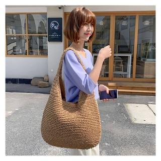 Túi cói Hobo ( túi lang thang) đeo vai cỡ lớn -2 dây đeo - phong cách Bohemian