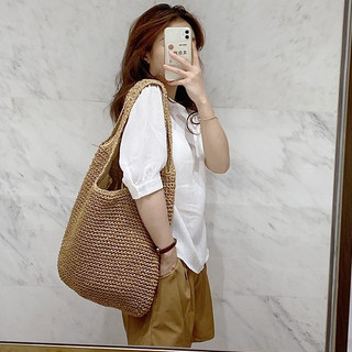 Túi cói Hobo ( túi lang thang) đeo vai cỡ lớn -2 dây đeo - phong cách Bohemian