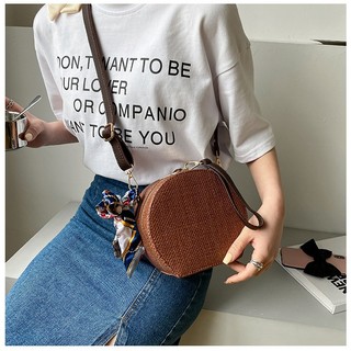 Túi cói đeo chéo phong cách hàn quốc ngộ nghĩnh