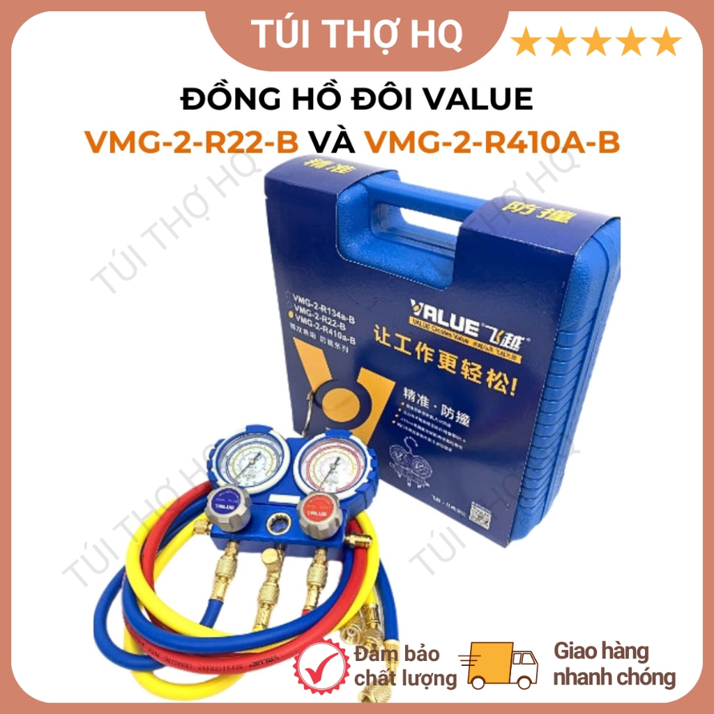 Đồng hồ đôi nạp gas đo áp suất khí lạnh R22 - R410 hàng chính hãng ...