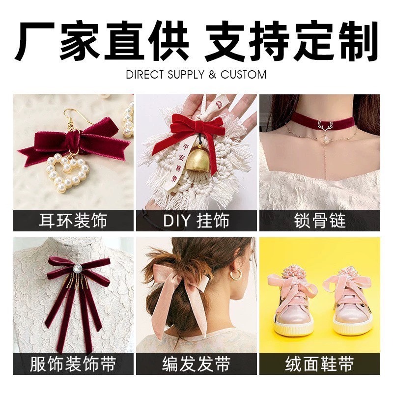 1 met Ruy băng vải nhung làm nơ decor sang trọng