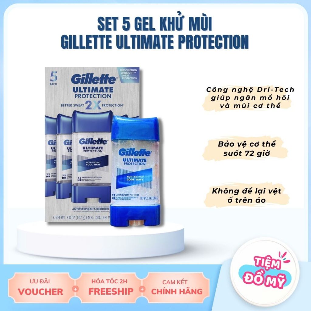 Lăn khử mùi nam Gillette Ultimate Protection Cool Wave Antiperspirant ...