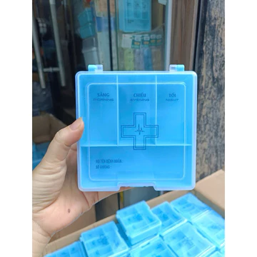 Hộp chia thuốc 4 ngăn, hộp đựng thuốc bệnh nhân 4 ngăn